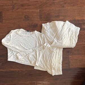 JLUXLABEL Smooth Crop Top + Wide Leg Pants Set